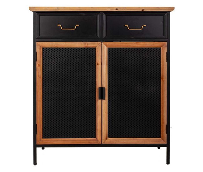 Conforama Recibidor Industrial De Madera Y Metal De 80x34x90 Cm