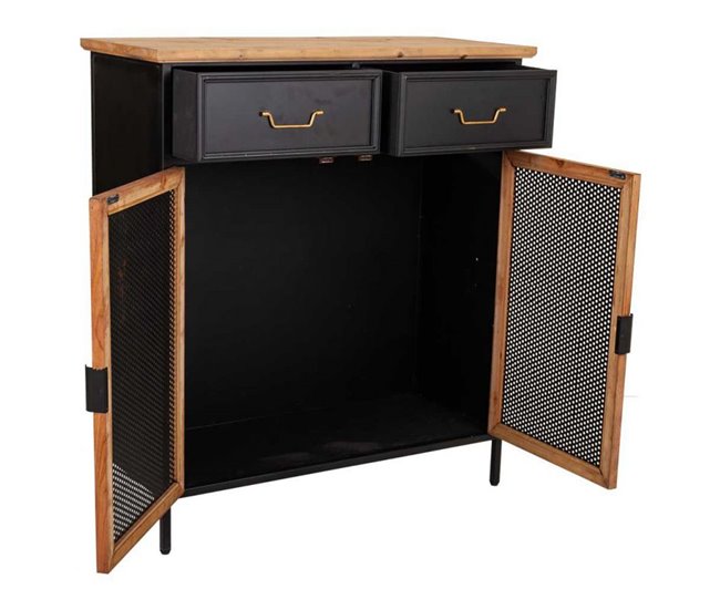 Conforama Recibidor Industrial De Madera Y Metal De 80x34x90 Cm