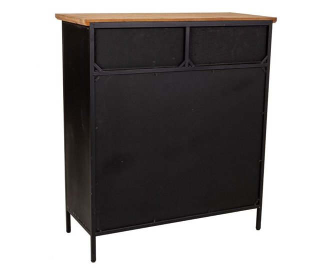 Conforama Recibidor Industrial De Madera Y Metal De 80x34x90 Cm