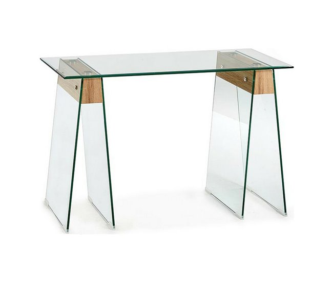 Conforama Recibidor Marrón Transparente Vidrio Madera MDF 40 x 75 x 120 cm