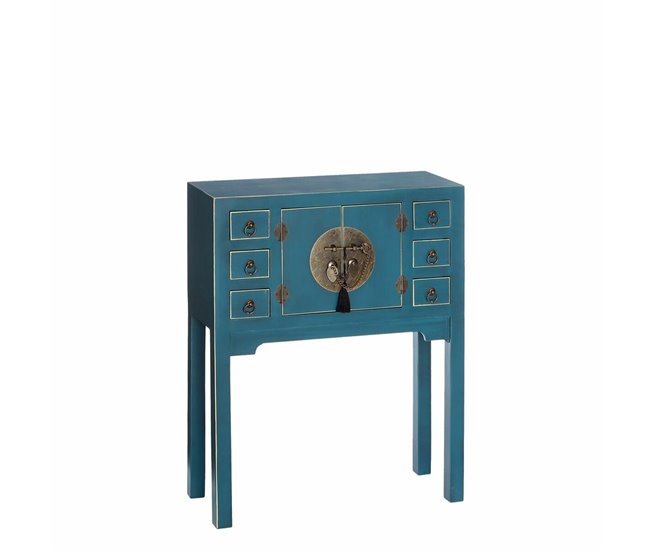 Conforama Recibidor ORIENTE 63 x 26 x 80 cm Azul DMF