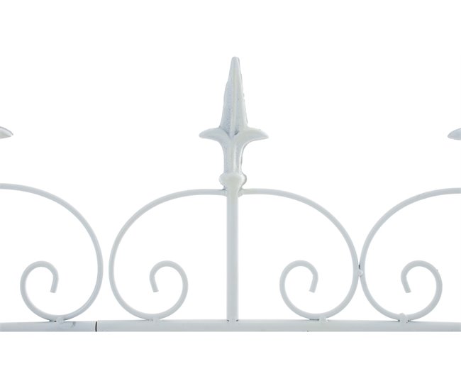 Conforama Reja De Jardín Mangold En Metal Blanco 1X124X116 Cm