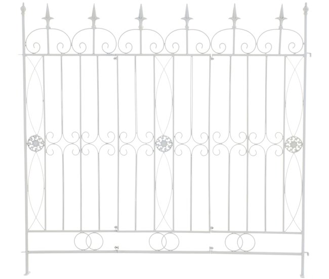 Conforama Reja De Jardín Mangold En Metal Blanco 1X124X116 cm