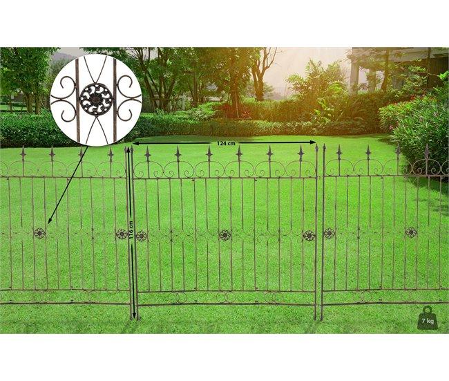 Conforama Reja De Jardín Mangold En Metal Bronce 1X124X116 Cm