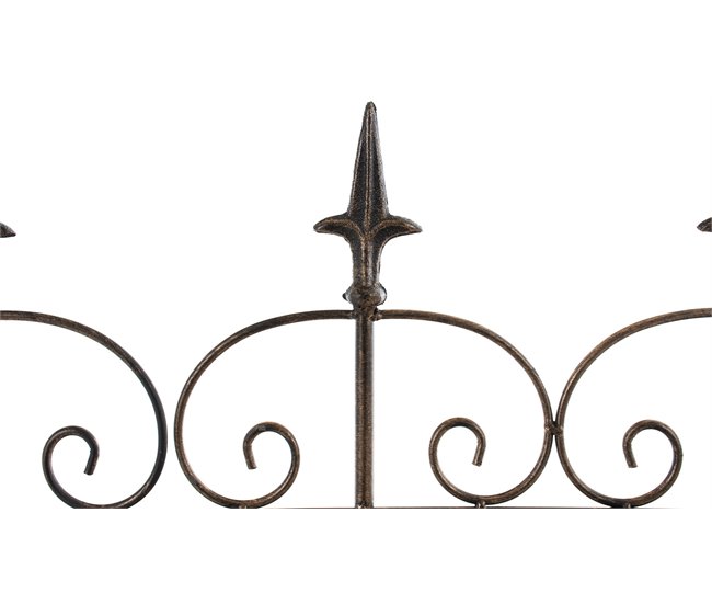 Conforama Reja De Jardín Mangold En Metal Bronce 1X124X116 Cm