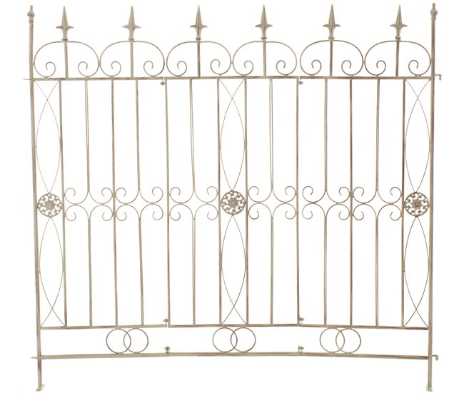 Conforama Reja De Jardín Mangold En Metal Crema antiguo 1X124X116 cm