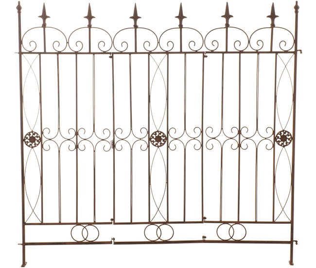 Conforama Reja De Jardín Mangold En Metal Marrón antiguo 1X124X116 cm