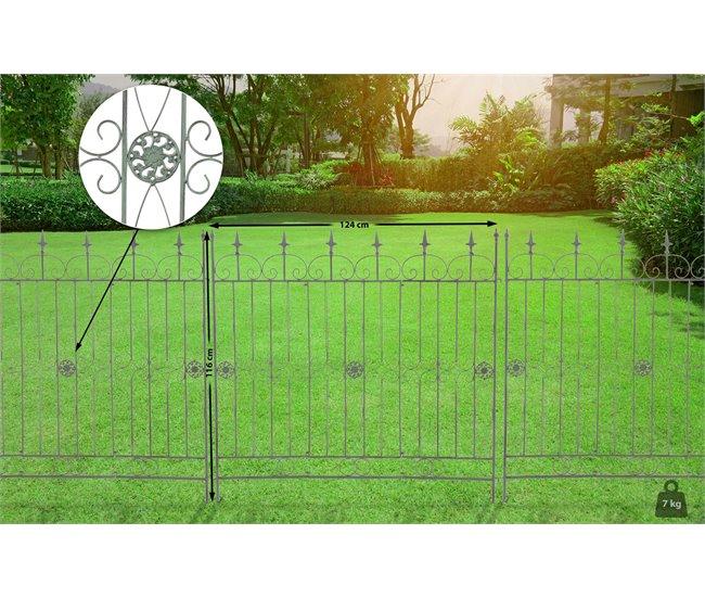 Conforama Reja De Jardín Mangold En Metal Verde Antiguo 1X124X116 Cm
