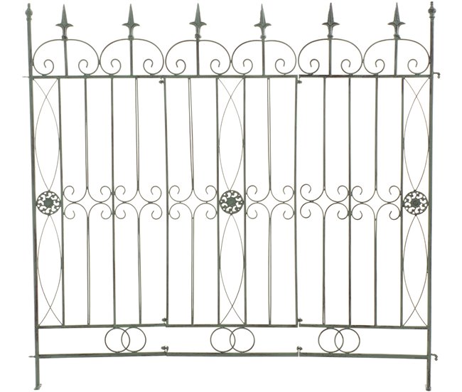 Conforama Reja De Jardín Mangold En Metal Verde antiguo 1X124X116 cm