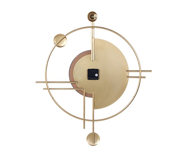 Conforama Reloj De Pared De Hierro Dorado Y Negro 59 X 67 Cm ALLOGNY