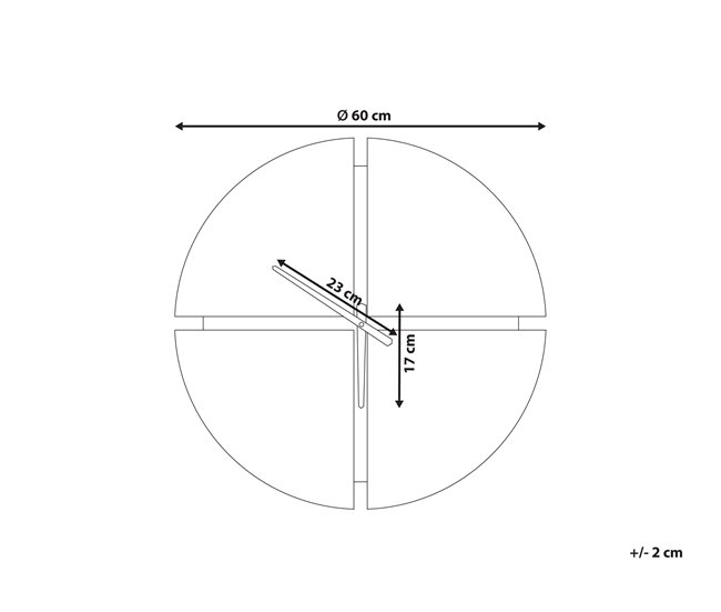 Conforama Reloj De Pared En Madera Clara Y Negro ø 60 Cm ARAMON