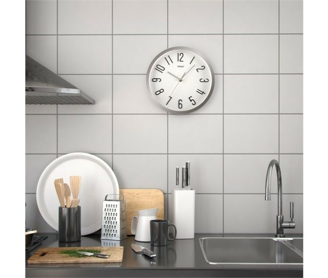 Conforama Reloj De Pared Versa M292451 Plástico Fusion 4 6 X 30 X 30 Cm