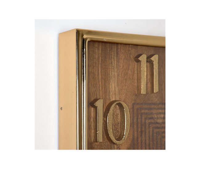 Conforama Reloj Presume De Casa Alejandria 51*51*9 Marrón Madera Y Latón