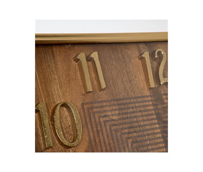 Conforama Reloj Presume De Casa Alejandria 51*51*9 Marrón Madera Y Latón