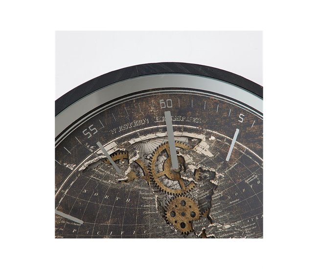 Conforama Reloj Presume De Casa John48*48*8marróncristal Y Mdf