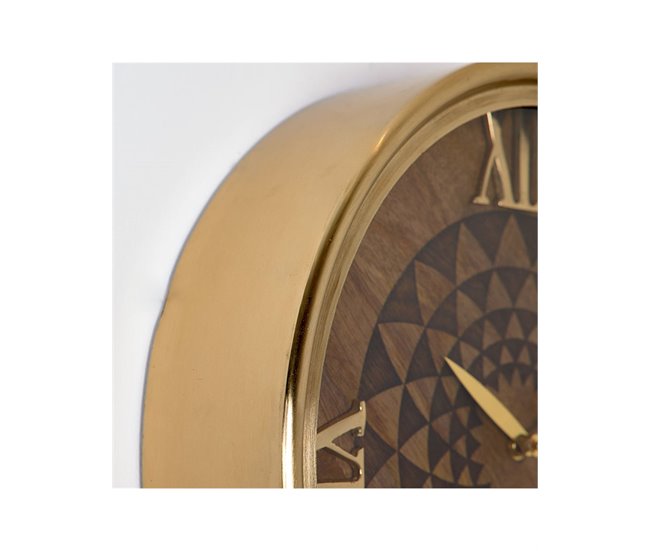 Conforama Reloj Presume De Casa Justin36*36*10marrónmadera De Mango Y Laton