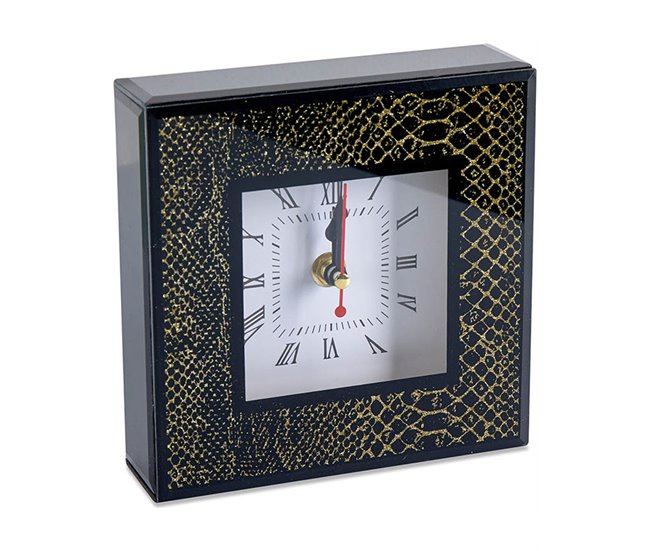 Conforama Reloj Presume De Casa Marcia 15*15*4 Negro/dorado Cristal