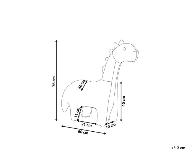 Conforama Reposapiés De Terciopelo Verde BRONTOSAUR