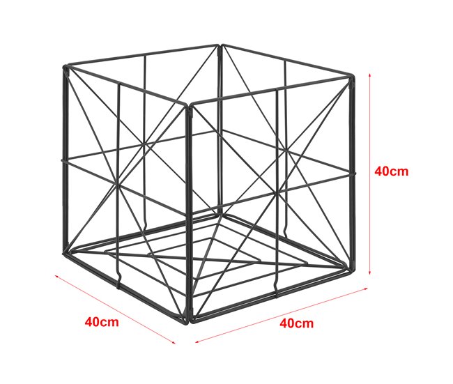 Conforama Revistero Temse Metal 40 X 40 X 40 Cm Negro [en.casa]