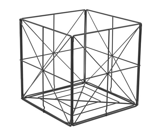 Conforama Revistero Temse Metal 40 X 40 X 40 Cm Negro [en.casa]