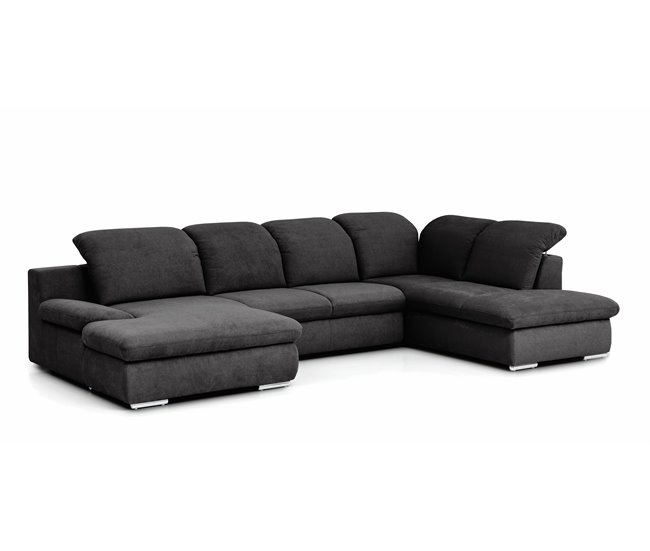 Conforama Rinconera Con Cama ISONA Tela Lado Derecho Color Antracita