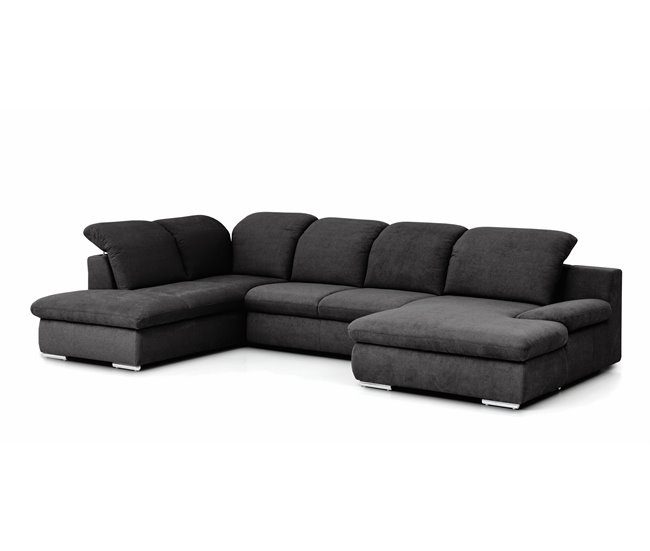 Conforama Rinconera Con Cama ISONA Tela Lado Izquierdo Antracita