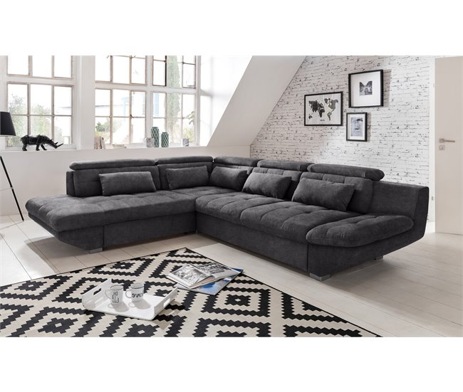 Conforama Rinconera Convertible En Cama ETERNITY Izquierdo Antracita