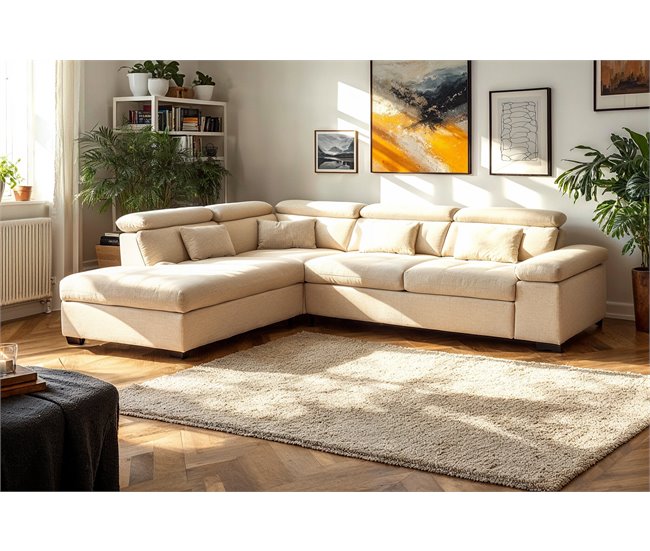 Conforama Rinconera Reversible Con Cama Color Beige STEWART