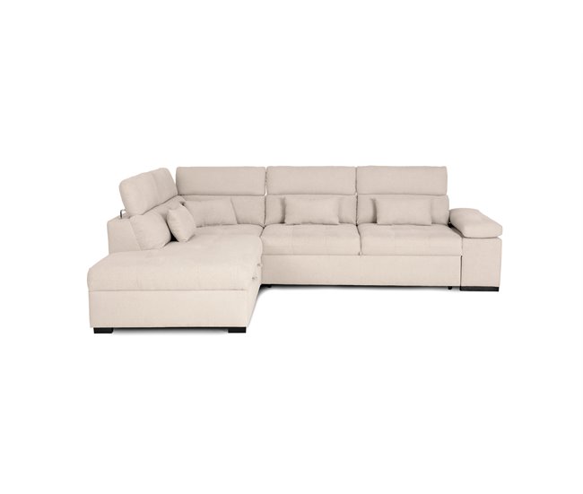 Conforama Rinconera reversible con cama color beige STEWART