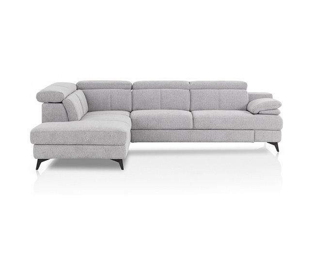 Conforama Rinconera TITUS con cama lado izquierdo color gris