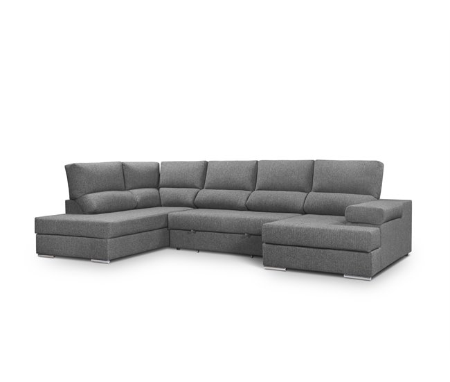 Conforama Rinconera U Izquierda XL BARI Color Antracita