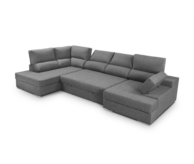 Conforama Rinconera U Izquierda XL BARI Color Antracita