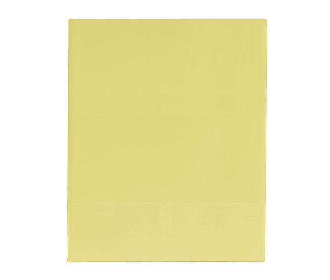 Conforama Sábana Bajera Ajustable 100% Algodón. En Colores Lisos. 80x200cm Mostaza