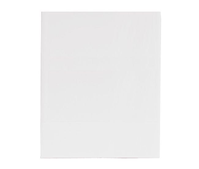 Conforama Sábana Bajera Ajustable 100% Algodón. En Colores Lisos. 80x200cm Blanco
