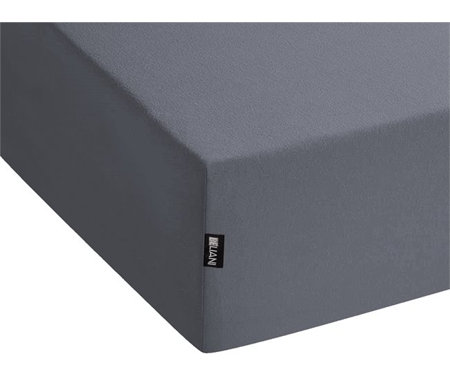 Conforama Sábana De Algodón Gris Oscuro 90 X 200 Cm JANBU