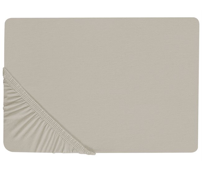 Conforama Sábana de algodón gris pardo 90 x 200 cm JANBU