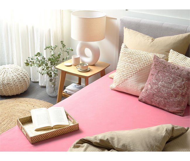 Conforama Sábana De Algodón Rojo Coral 90 X 200 Cm JANBU