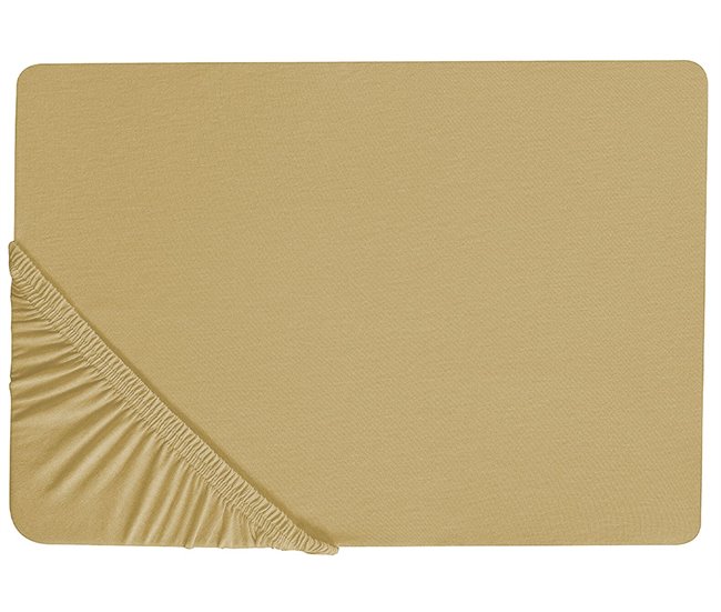 Conforama Sábana de algodón verde oliva 90 x 200 cm JANBU