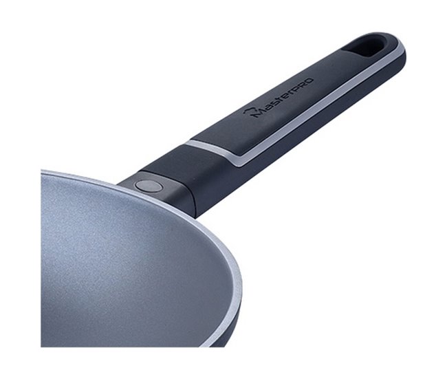 Conforama Sartén Wok Masterpro Indigo Negro Aluminio (Ø 28 Cm)