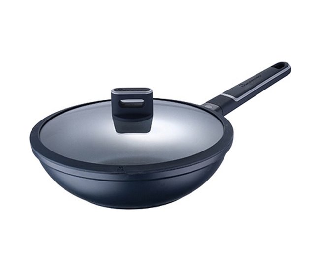 Conforama Sartén Wok Masterpro Indigo Negro Aluminio (Ø 28 cm)