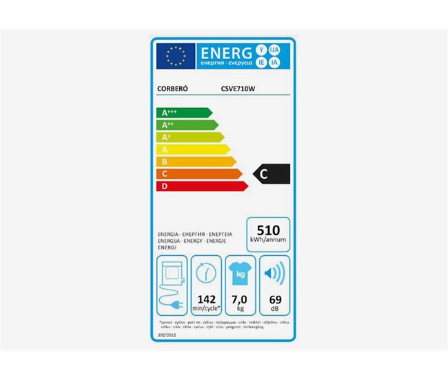 Conforama Secadora 7Kg Evacuación Color Blanco CORBERÓ CSVE710W