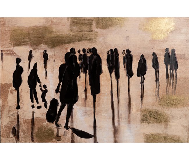 Conforama Set 2 Cuadros Boulevard Marco Negro 100x3 5x100 Cm