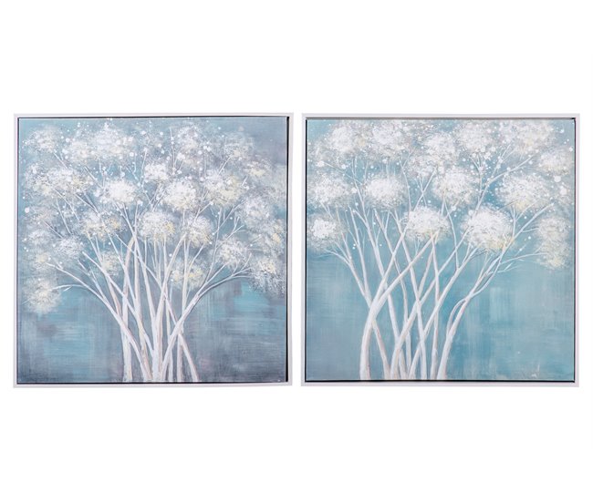 Conforama Set 2 Cuadros Bouquet Con Marco 40% Pm 63x3x63 Cm