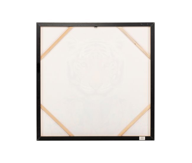 Conforama Set 2 Cuadros Tigre/leon Marco Negro 100x4x100cm