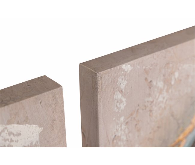 Conforama Set 2 Lienzos Abstr. 40% Pintado Mano 40x3x80 Cm