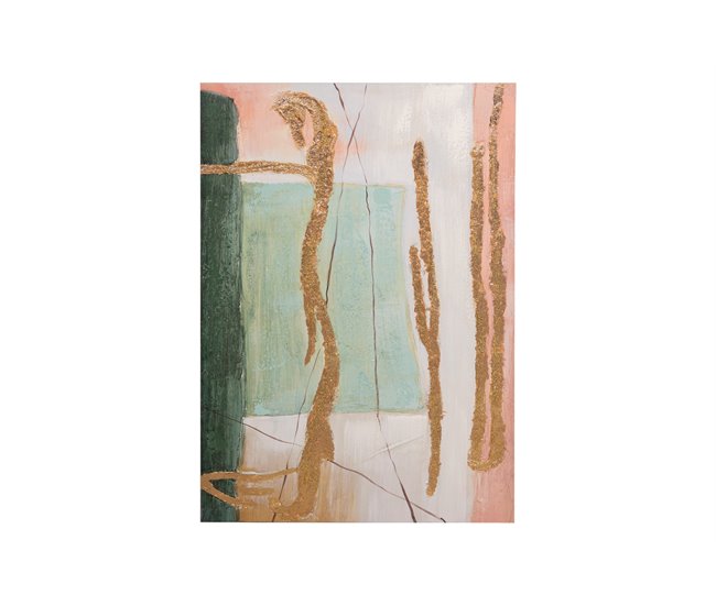 Conforama Set 2 Lienzos Abstrac. 40% Pintado Mano 50x3x70 Cm