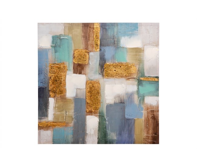 Conforama Set 2 Lienzos Abstrac. 40% Pintado Mano 60x3x60 Cm