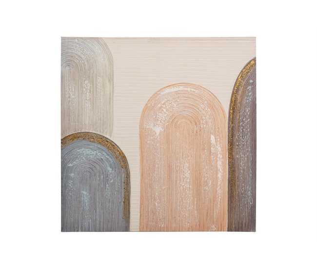 Conforama Set 2 Lienzos Abstrac. 40% Pintado Mano 60x3x60 Cm