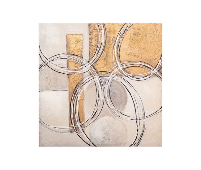 Conforama Set 2 Lienzos Abstrac. 40% Pintado Mano 60x3x60 Cm