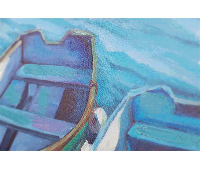 Conforama Set 2 Lienzos Barcos 40% Pintado Mano 70x3x50 Cm
